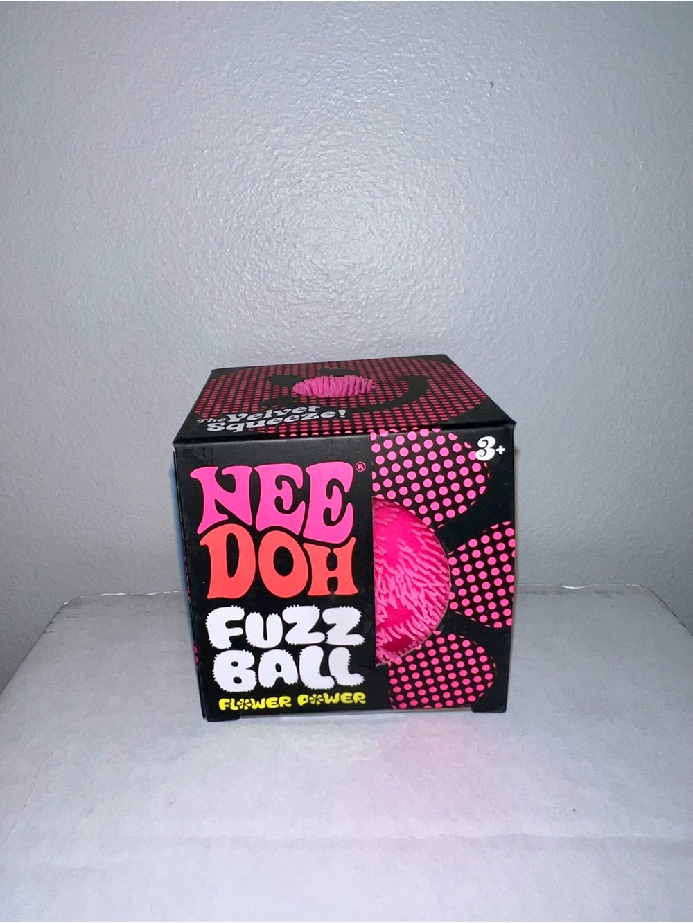Needoh Fuzz Ball Flower Power - Pink